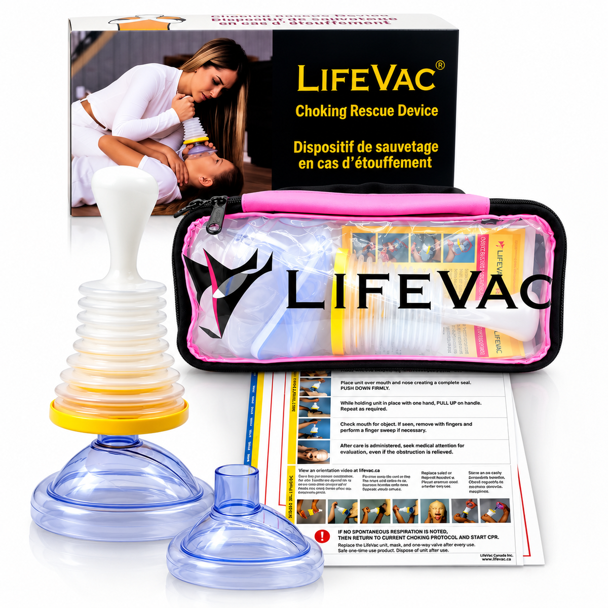 LifeVac Pink Travel Kit – LifeVac Canada – Choking First Aid Device